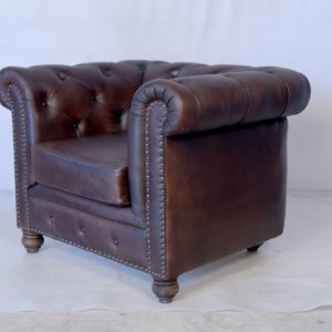 one seater leather sofa