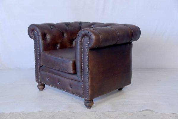 one seater leather sofa