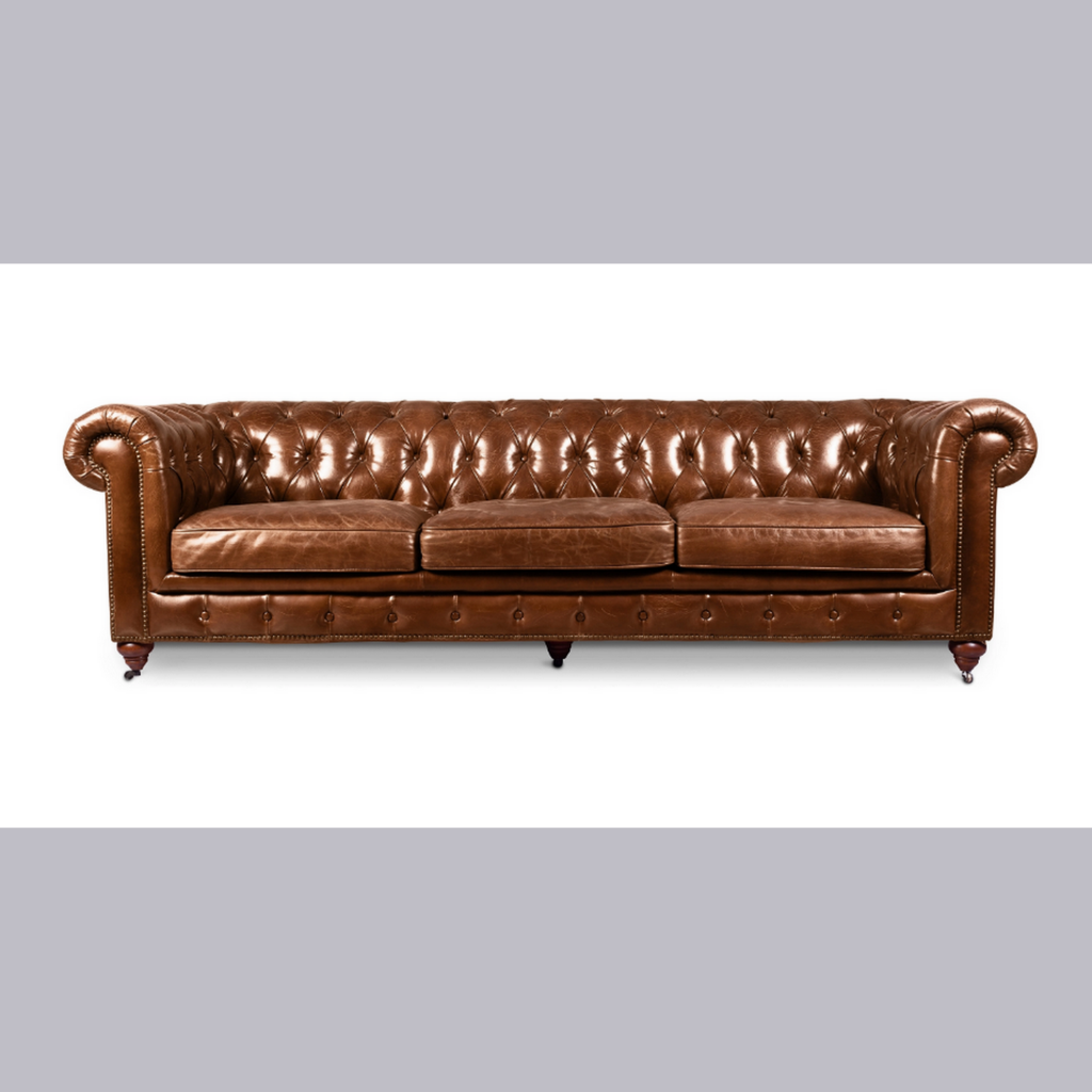 three seaters leather sofa