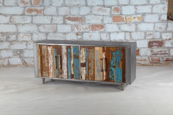 recycled wood tv stand