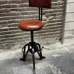 industrial adjustable height bar stool