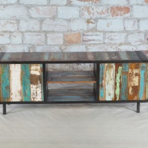 recycled wood tv cabinet