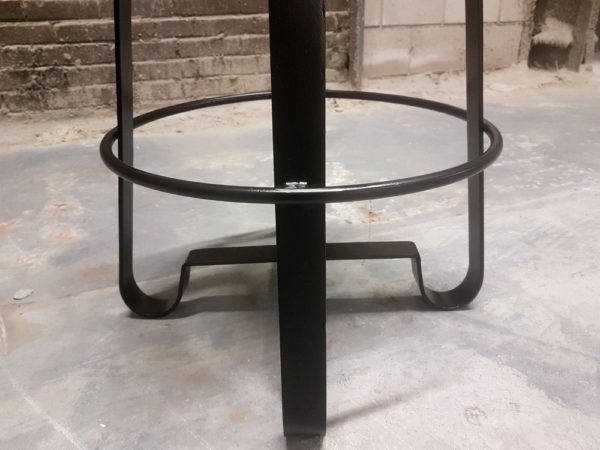 iron leather bar stool