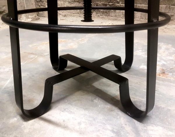 iron leather bar stool