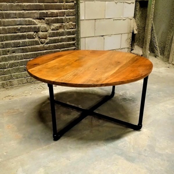 round industrial coffee table