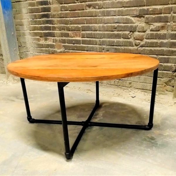 round industrial coffee table