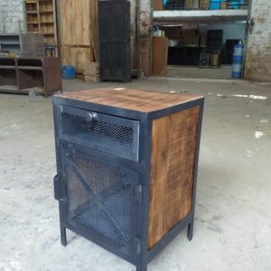 industrial style bedside table