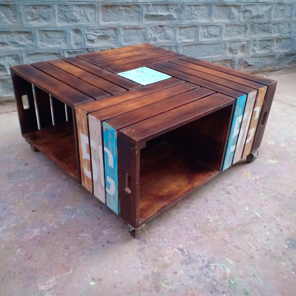 wooden coffee table