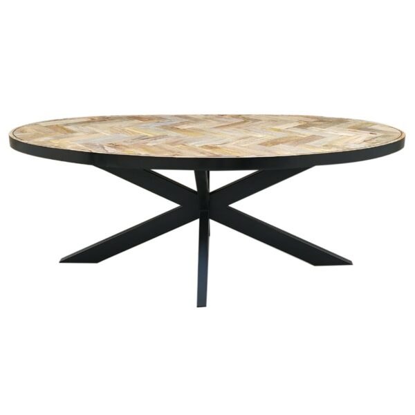 herringbone pattern dining table oval shape dining table herringbone pattern industrial style